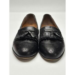 Bally Mens Black Leather Tassel Wingtip Loafers Dress Shoes Size 10 1/2 EU 43
